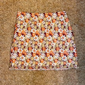 ROMWE Medium Floral Skirt